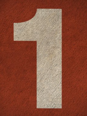 sayı üzerine kırmızı koşu parkuru