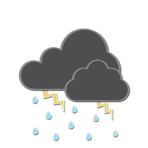 Meteo disegno a pastello su carta carbone — Foto Stock