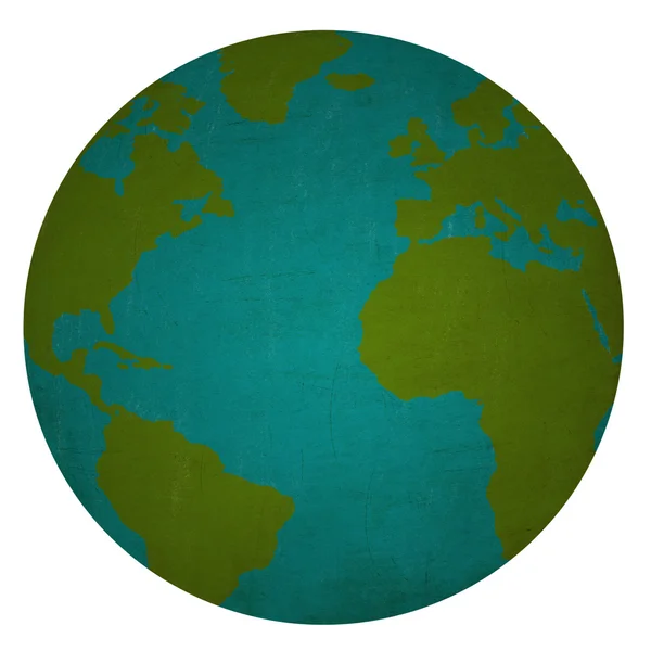 Vintage grunge world map globe — Stock Photo, Image