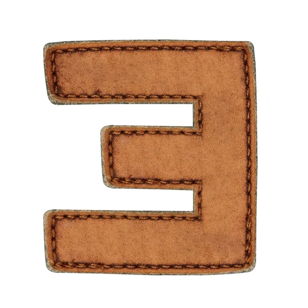 Leather alphabet isolate on white — Stock Photo, Image