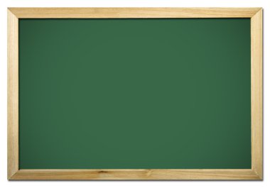 Beyaz arkaplanda karatahta izole