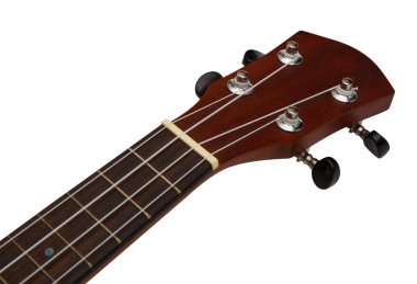 Beyaz arkaplanda Ukulele