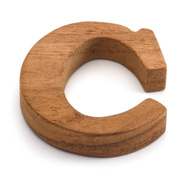 Beyaz ahşap yapılmış alfabesi