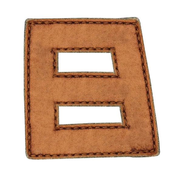 Leather alphabet isolate on white — Stock Photo, Image