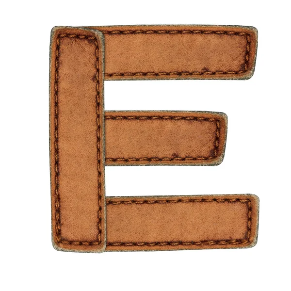 Leather alphabet isolate on white — Stock Photo, Image