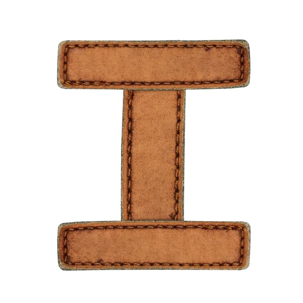 Leather alphabet isolate on white — Stock Photo, Image