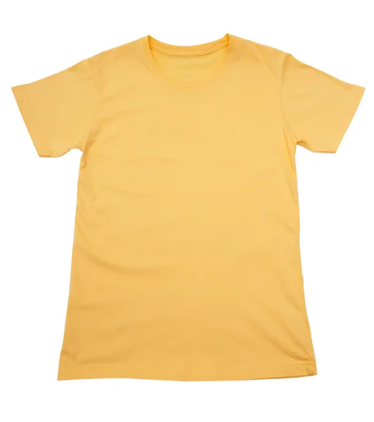 Yellow t-shirt isolated on white — Stock Photo, Image