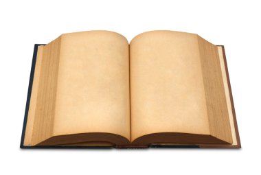 boş sarı lekeli sayfaları ile eski kitap
