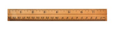 wood ruler isolated over a white background clipart