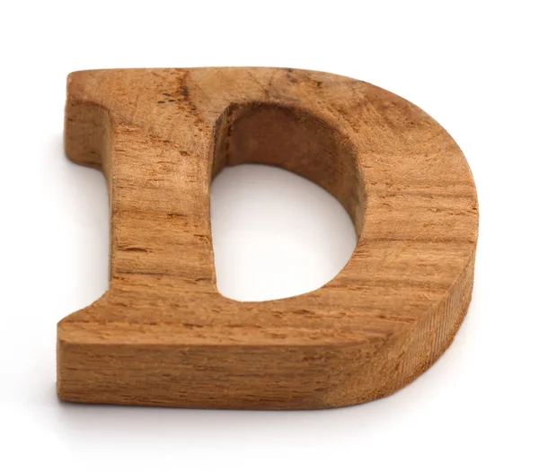 Alphabet aus Holz auf Weiß — Stockfoto