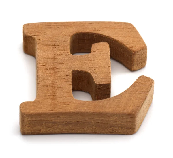 Αλφάβητο που γίνονται από το ξύλο σε λευκό — Φωτογραφία Αρχείου
