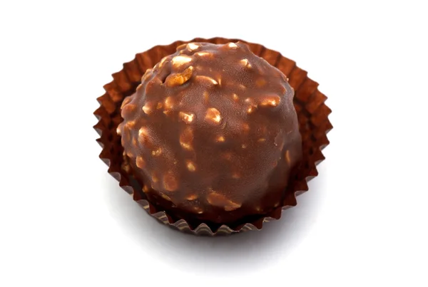 Шоколадні цукерки ізольовані на білому тлі — стокове фото