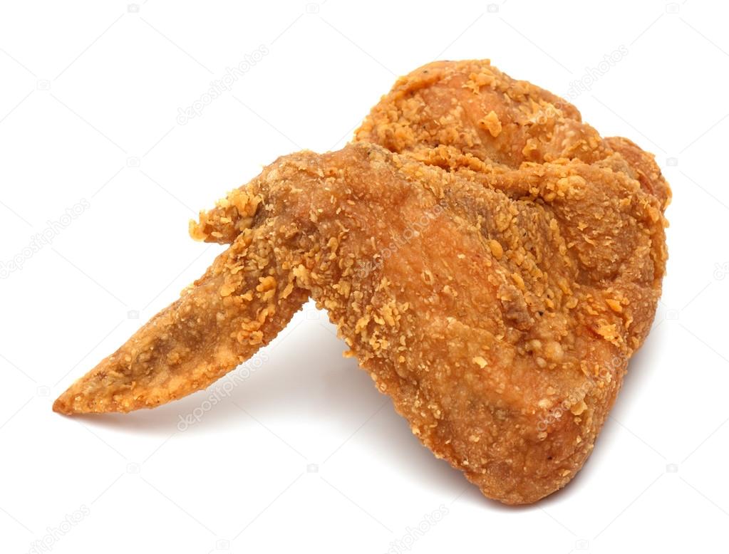 Fried Chicken On White background