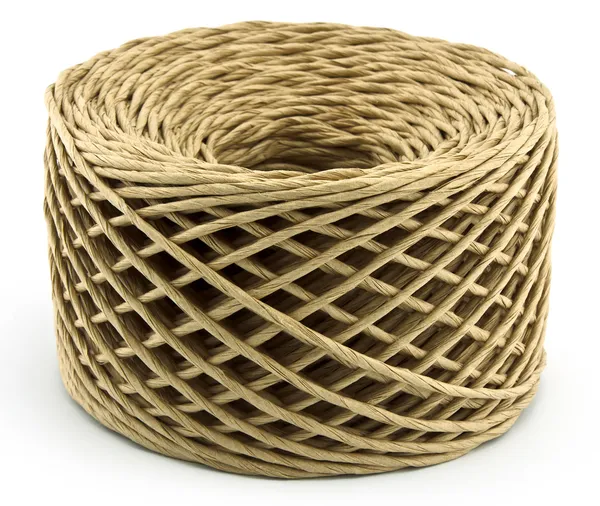 Roll van touw geïsoleerd op wit — Stok fotoğraf