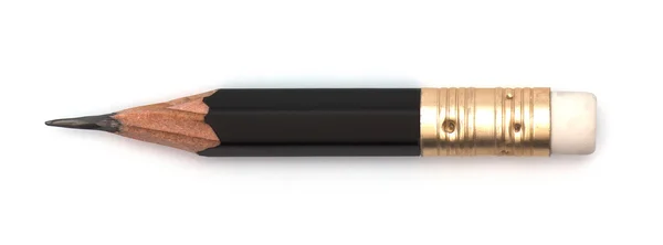 Short black pencil isolate — Stock Photo, Image