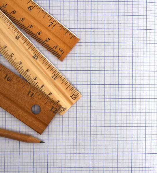 Millimeter paper, ruler and pencil Stock Image Everypixel