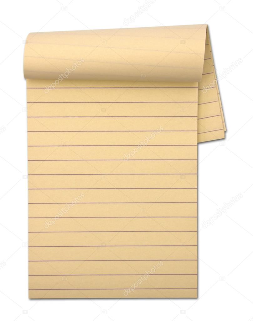 Notepad isolated on the white background