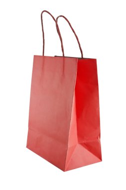 Beyaz arka plan üzerinde izole alışveriş çantası