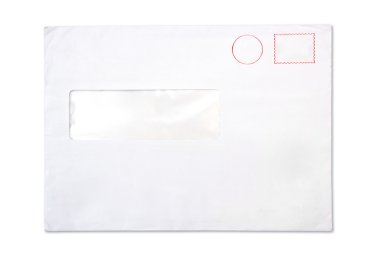 흰색 절연 창 빈 빈 봉투