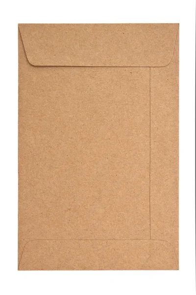 Koperta papierowa izolowana na białym tle — Zdjęcie stockowe