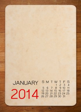 Takvim 2014 boş eski fotoğrafı