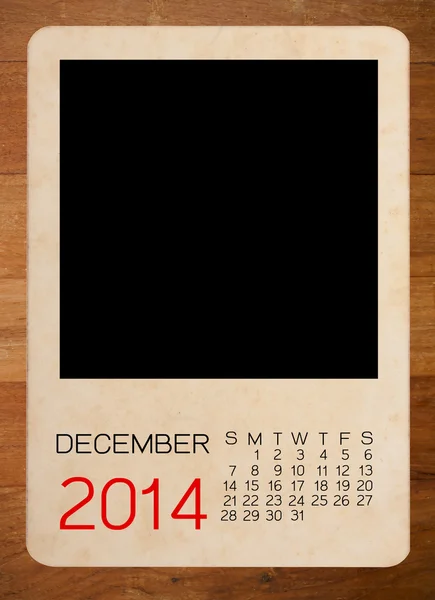 Calendrier 2014 sur l'ancienne photo vide — Photo