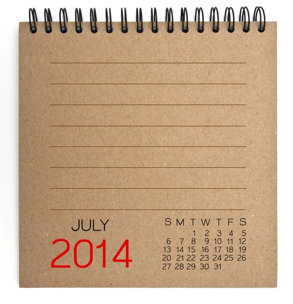 2014 Calendrier brun Texture Papier — Photo