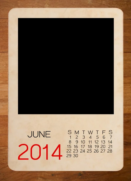 Calendario 2014 en la vieja foto vacía — Foto de Stock