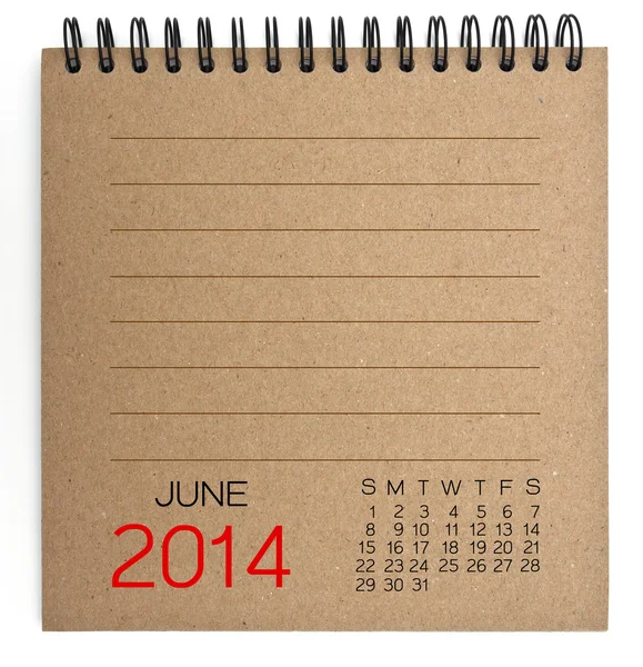 2014 ημερολόγιο υφή καφέ χαρτί — Φωτογραφία Αρχείου