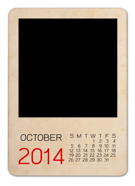 Calendario 2014 sulla vecchia foto vuota — Foto Stock