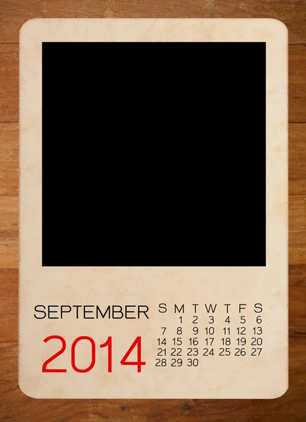 Calendário 2014 na foto velha Vazia — Fotografia de Stock