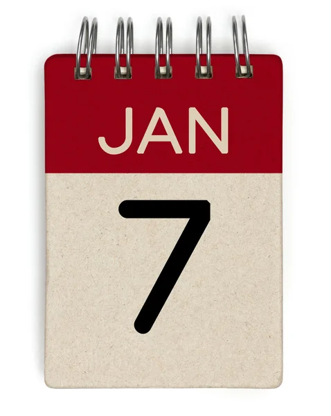 7 jan kalender — Stockfoto