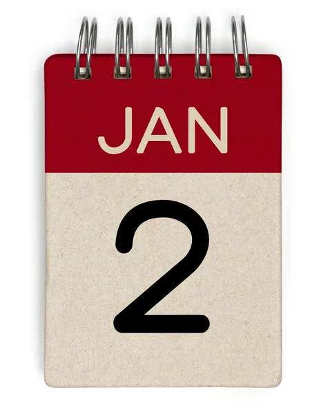 2 січня календар — стокове фото
