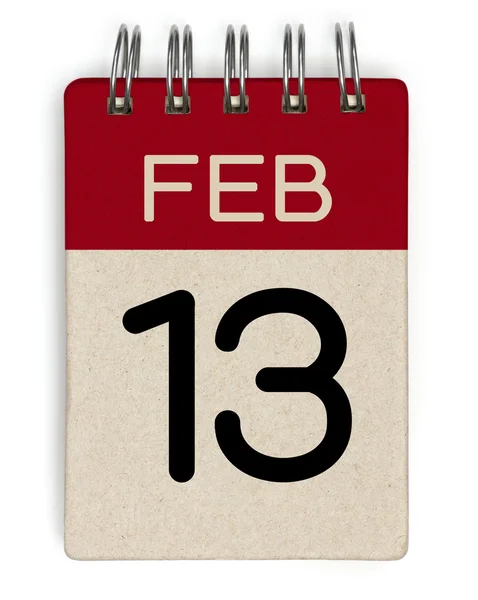 13 feb kalender — Stockfoto