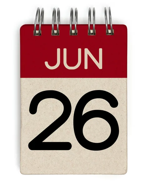 26 июня календарь — стоковое фото