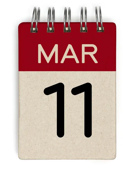 11 mar kalender — ストック写真