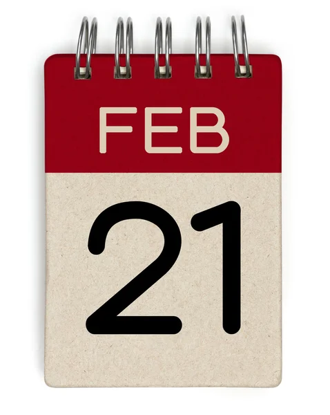 21 feb kalender — Stockfoto