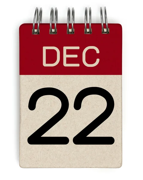 Kalender vom 22. Dezember — Stockfoto