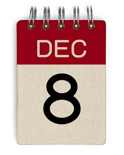 8 dec calendar — Stock Photo, Image