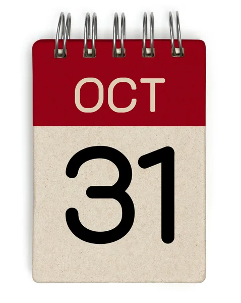 Kalender vom 31. Oktober — Stockfoto
