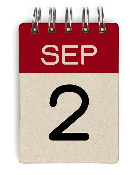 2 sep calendario — Foto Stock