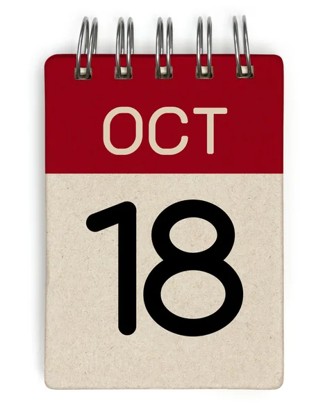 Oktober-Kalender — Stockfoto
