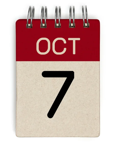 Október calendar — Stock Fotó