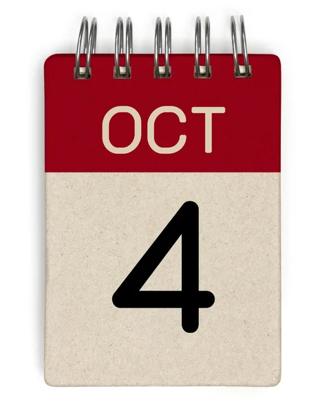 Oktober-Kalender — Stockfoto