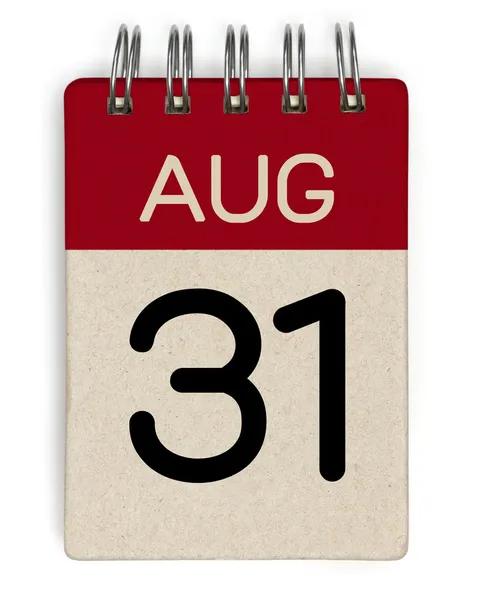 8 月のカレンダー — ストック写真