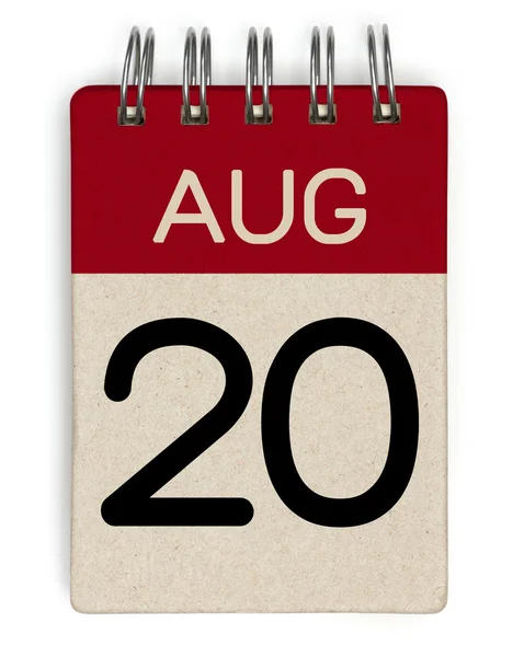Aug календарь — стоковое фото