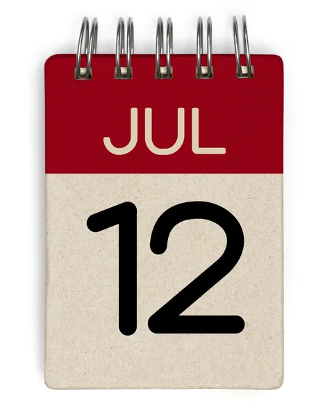 12 juli kalender - Stock-foto