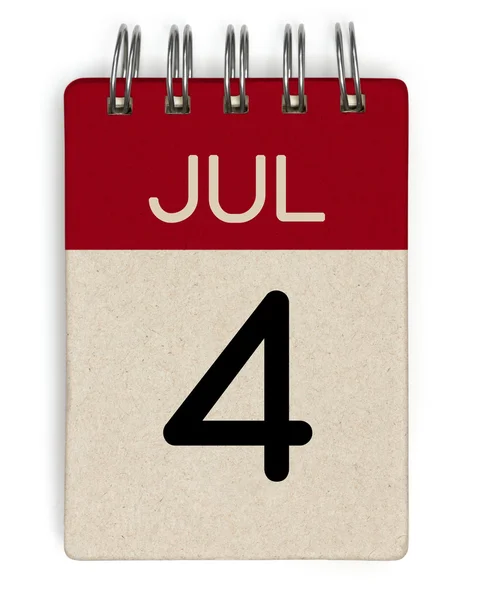 Kalender vom 4. Juli — Stockfoto
