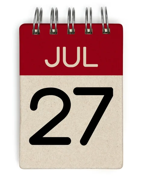 Июль календарь — стоковое фото