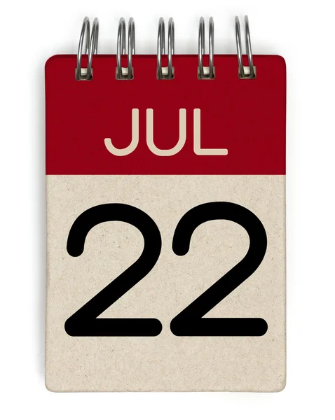 Juli kalender - Stock-foto